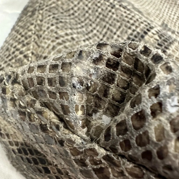 Isaac Mizrahi Live Bridgehampton Leather Bag Chain Strap Soft Snakeskin Print - Picture 13 of 13